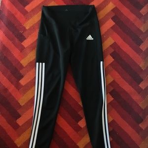 Adidas Aeroready 3/4 Length Leggings with Stripes & Pocket